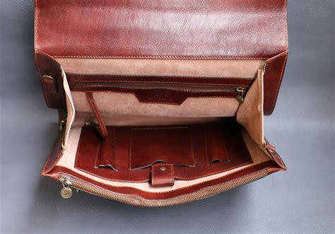 Leather Briefcasebrown Leather Briefcase Mens Leather - Etsy