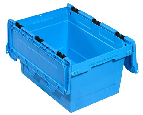 Transportbeh Lter Mit Klappdeckel F Ship Hl X X Mm Blau