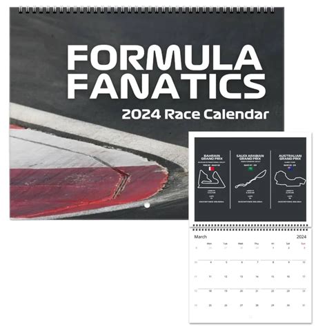 Formula 1 Calendar 2024 Wall - Belva Cathryn