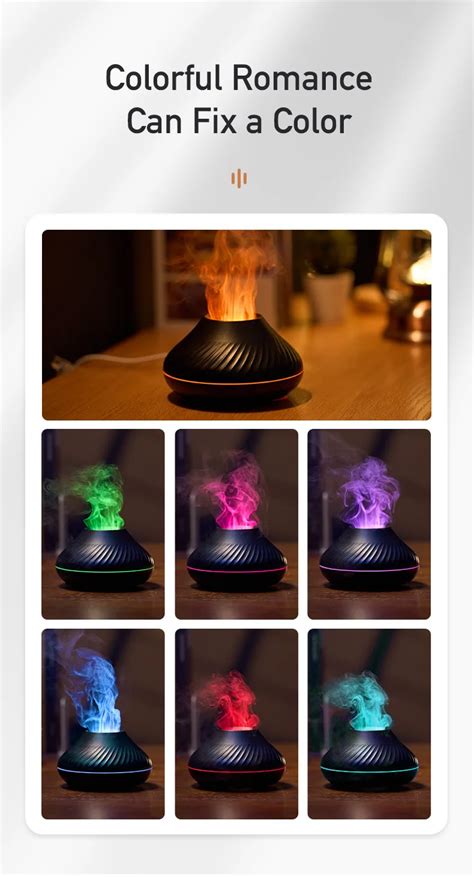 Newest Volcanic Flame Aroma Diffuser Essential Oil Lamp Ml Usb