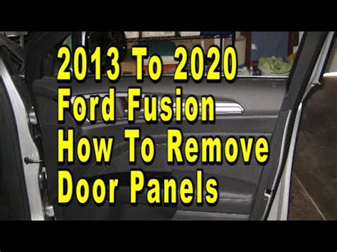 Ford Fusion How To Remove Interior Door Panels Upgrade Speakers 2013