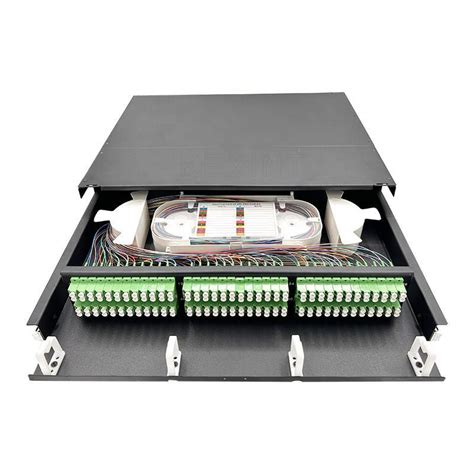 Kexint 2u 19inch FTTH Rack With 144 Cores LC Duplex Adaptors And