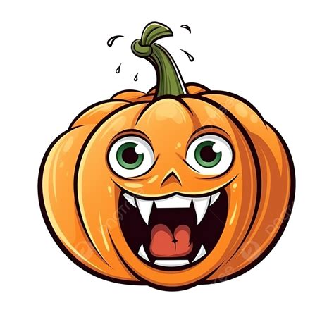 Caricatura De Calabaza Asustada Linda Para Halloween PNG Icono