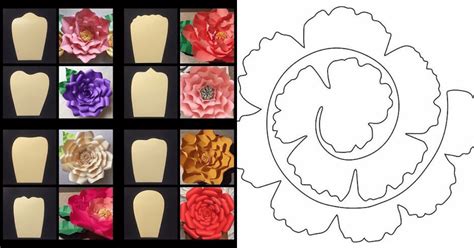 15 Moldes Simples De Flores De Papel