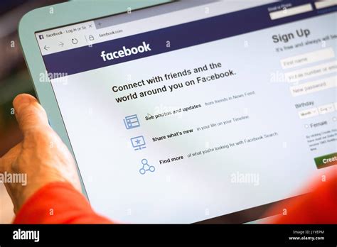 facebook login screen sign  log  web page sceen tablet monitor