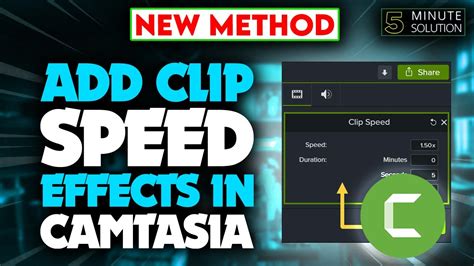 How To Add Clip Speed Effects In Camtasia Youtube