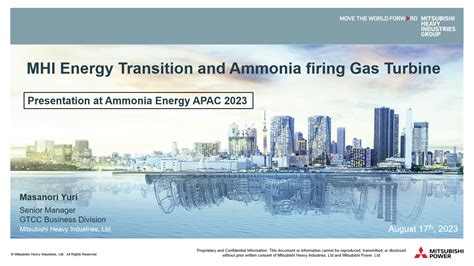 Mhi Energy Transition And Ammonia Firing Gas Turbine Ammonia Energy