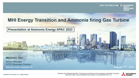 MHI Energy Transition And Ammonia Firing Gas Turbine Ammonia Energy