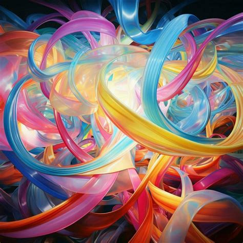 Glowing Ribbons Of Technicolor Brilliance Stock Photo At Vecteezy