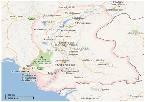 Political Map Of Sindh - Cristy Claudetta