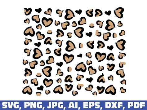 Leopard Heart Print Svg Leopard Svg Cheetah Svg Leopard Png Heart