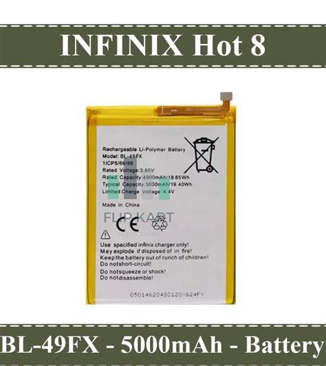Infinix BL FX Battery For Infinix Hot With MAh Capacity Silver Sale Price Buy