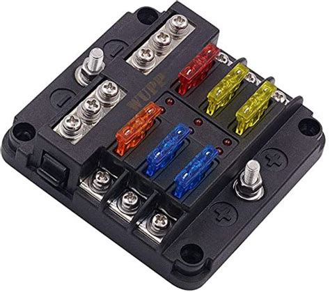 WUPP 12 Volt Fuse Block Waterproof Boat Fuse Panel With LED Warning