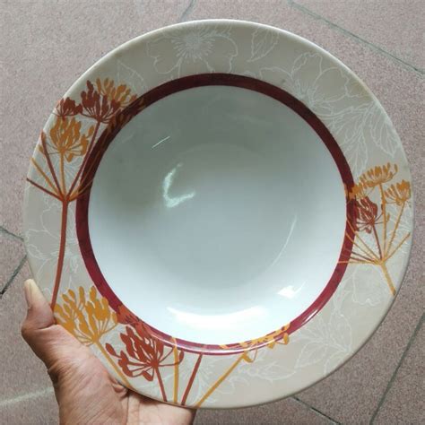 Jual SOUP PLATE PIRING CEKUNG KERAMIK HIAS SANGO CANTIK PASTA PLATE