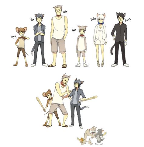 etc: Gijinka Tom and Jerry | Anime vs cartoon, Disney cartoons, Cartoon ...