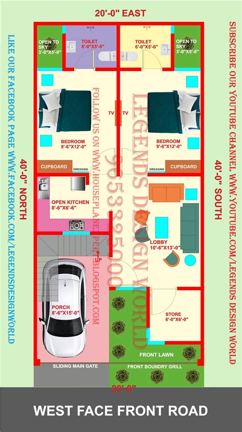 30 X 40 House Plans West Facing With Vastu