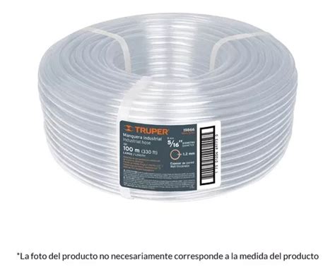 Manguera De Nivel Pvc En Rollo 100 Metros 3 8 Uso General Cuotas Sin