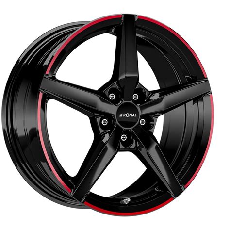 Jante Alu Ronal R Mcr X X Et Jetblack Red Rim Norauto