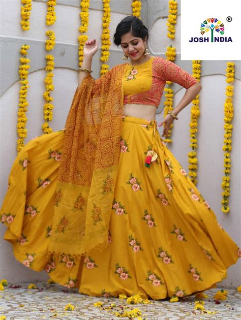 Indian Designer Yellow Lehenga Choli For Wedding Outfits 1 Lehenga