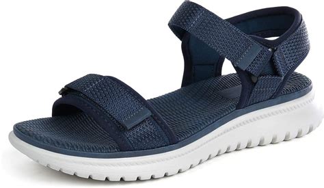 Lazzy Bequeme Sport Sandalen F R Damen Aus Kunstleder Keilsandalen