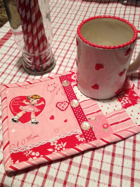 My Sew Sweet Studio Valentines Mugs Mug Rug Patterns Mug Rug