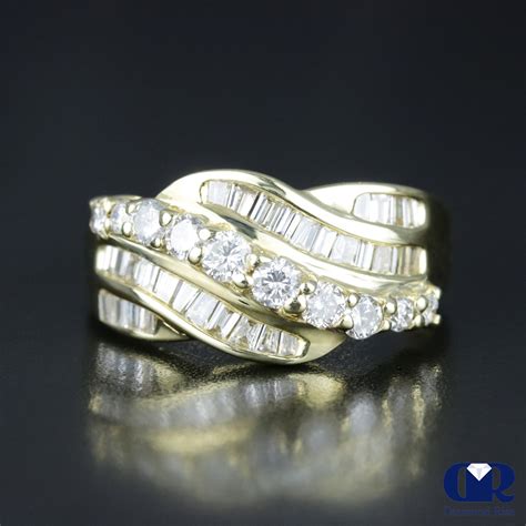 Women's Diamond Cocktail Ring Right Hand Ring In 14K Yellow Gold - Diamond Rise Jewelry