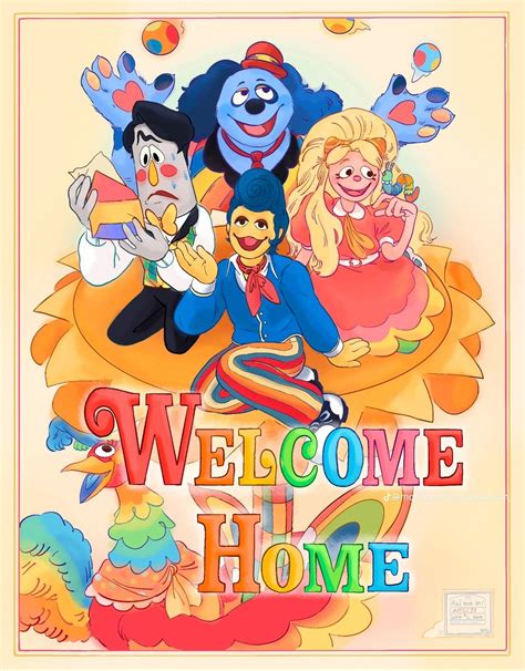 Welcome Home Arg Red And Black Background Silly Puppets Doraemon