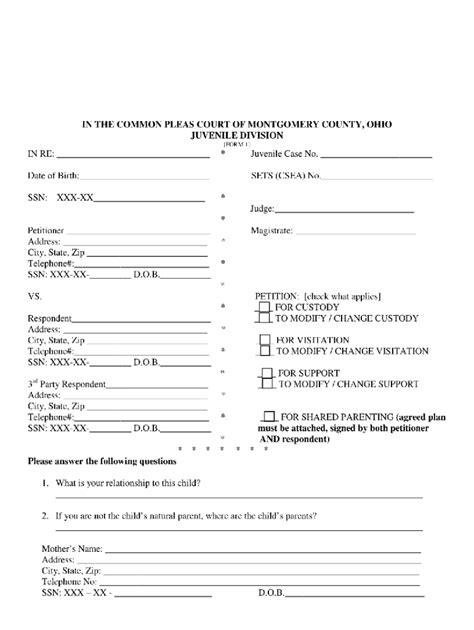 Montgomery County Probate Forms Ohio - CountyForms.com