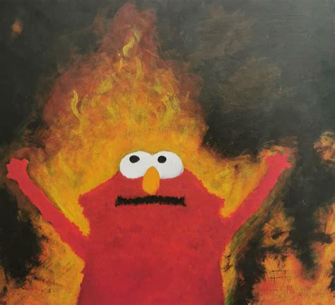 elmo in fire by elmo27 on Newgrounds