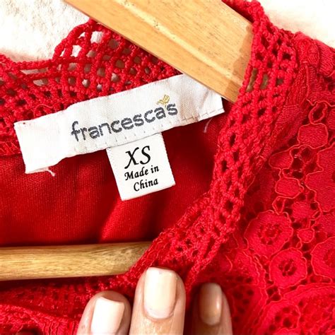 Francesca S Collections Dresses New Francescas Red Lace Mini Shift