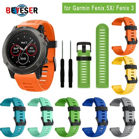 Correa De Silicona Suave Para Reloj Garmin Fenix 5X 6X Pro Bandas De