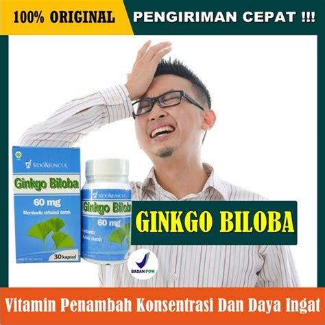 PROMO Ginkgo Biloba Sidomuncul Gingko Obat Untuk Daya Ingat Penambah