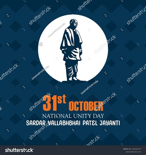 Sardar Vallabhbhai Patel Jayanti Greeting Card Stock Vector Royalty