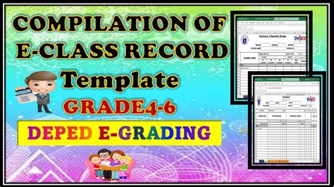 Deped E Class Record Template Grade 4 6 Youtube