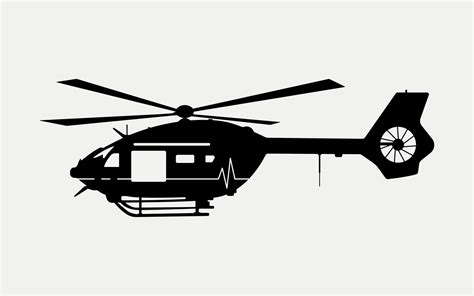 Air Ambulance Helicopter Silhouette, Medical Services Aircraft ...