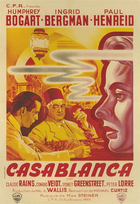 CASABLANCA (1942) FIRST FRENCH RELEASE POSTER, 1947 | Original Film ...