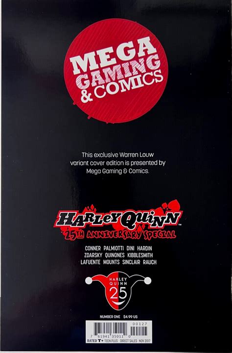 Harley Quinn 1 25th Anniversary Mega Gaming Warren Louw Virgin Classic Cover Ebay