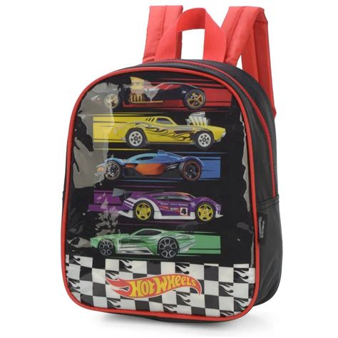 Mini Mochila Infantil Hot Wheels Vermelho Aventura Em Estilo