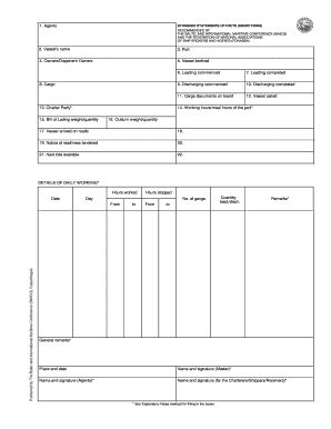 Statement Of Facts Shipping Sample Complete With Ease AirSlate SignNow