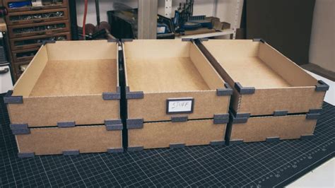 Custom Storage Boxes From Cardboard And 3d Printed Bits Hackaday