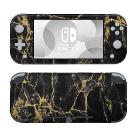 DecalGirl NSL BLACKGOLD Nintendo Switch Lite Skin Black Gold Marble