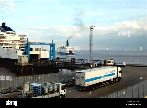 P O North Sea Ferry Pride of Rotterdam at Hull Ferry terminal East ...