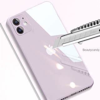 Capa De Silicone Líquido Borda Quadrada Vidro Resistente Para Iphone 12