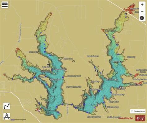 Lake Tyler Fishing Map | Nautical Charts App