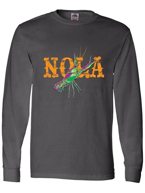 Inktastic Nola Mardi Gras Crayfish In Orange Long Sleeve T Shirt