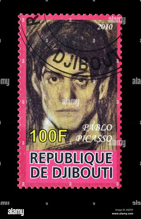 Cancelled Postage Stamp Printed By Djibouti That Shows Painting By