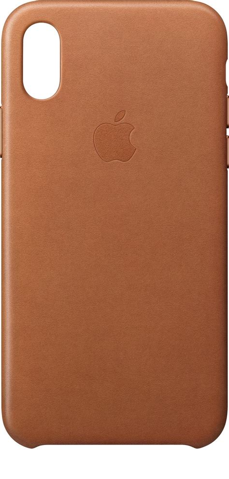 $42 Apple - iPhone® X Leather Case - Saddle Brown | Iphone leather case ...