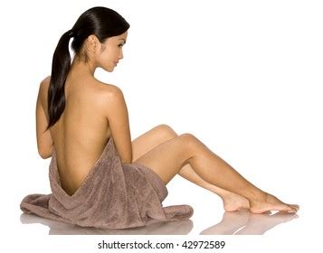 Pretty Longhaired Brunette Shot Naked Studio Stock Photo Shutterstock