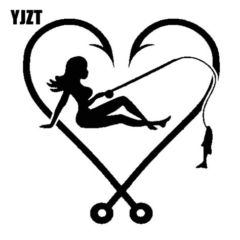 Aliexpress Buy YJZT 12 6cm 13cm I LOVE FISHING SEXY GIRL HOOK