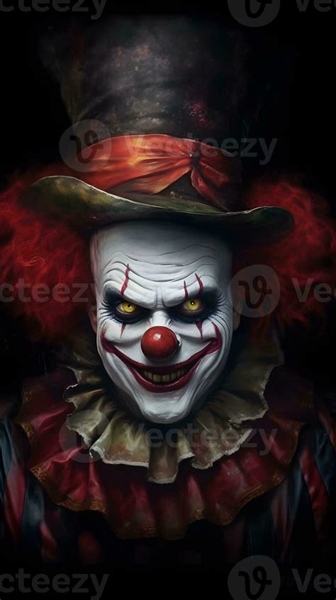 mad clown laughing in front of black background 25937775 Stock Photo at ...